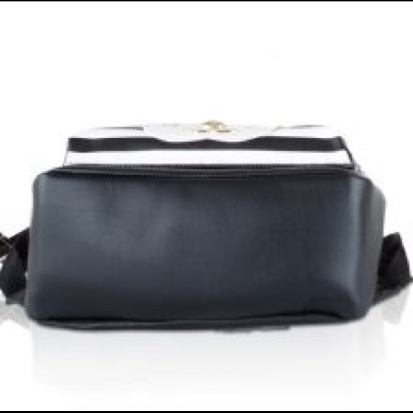 Betsey Johnson Leo Kitch Cat Face Stripe Backpack - Picture 6 of 8